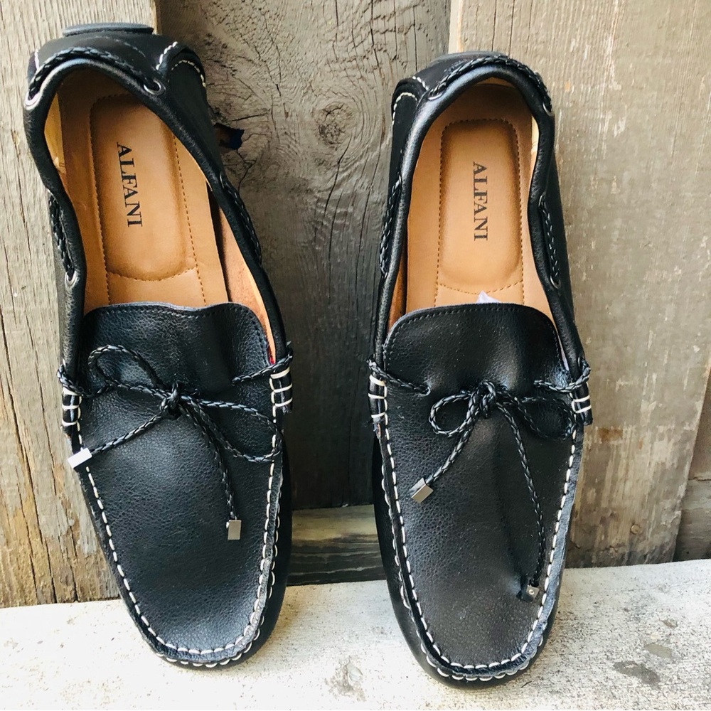 Alfani Tanner Slip On Loafers Black Size 13M EUC